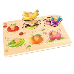 Puzzle din lemn in straturi - Fructe - Img 2
