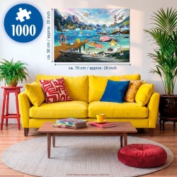 PUZZLE POKEMON VAPOREON SI MAREA CALDA 1000 - Img 4