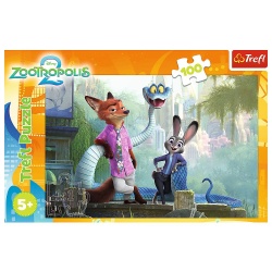PUZZLE TREFL 100 DISNEY ZOOTROPOLIS SECRETELE ZOOTOPIA - Img 3