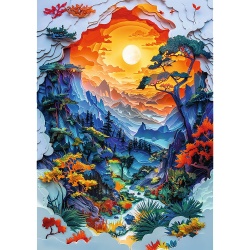 PUZZLE TREFL 1000 EDITIA ANIVERSARA 40 DE ANI 3D DOLINA - Img 2
