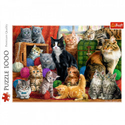 PUZZLE TREFL 1000 INTALNIREA PISICUTELOR - Img 3