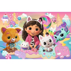 PUZZLE TREFL 24 MAXI PREMIUM PLUS KIDS GABBYS DOLLHOUSE FILMUL LUMEA PISICII - Img 2