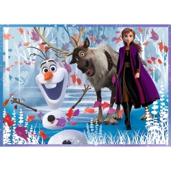 PUZZLE TREFL 4IN1 FROZEN2 CALATORIE CATRE NECUNOSCUT - Img 4