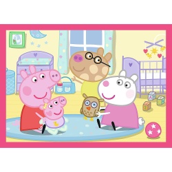 PUZZLE TREFL 4IN1 PEPPA PIG IUBESTE AVENTURILE - Img 5