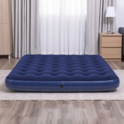 Saltea gonflabilă - dublă, Velour - Albastru - 203 x 152 x 22 cm - Img 4