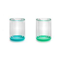 SET 2 PAHARE COPII DESIGN INTERIOR URS, MELII, ALBASTRU&VERDE - Img 3