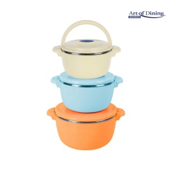 SET 3CASEROLE TERMICE 2+4+6L,BELLY ORANG - Img 2