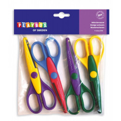 Set 4 foarfeci Design cu protectie plastic