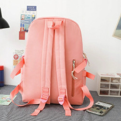 Set 4-in-1 pentru Scolari sau Prescolari - (rucsac, geanta de umar, plic elegant, penar), culoare ROZ cu IEPURAS, Cod AVX-WT-BUNN-PINK - Img 4