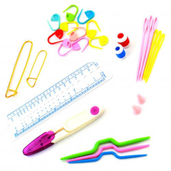 Set 50 piese pentru crosetat in husa din piele ecologica, un cadou perfect pentru pasionații de crosetat sau broderie - Img 4