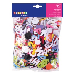 Set 500 de litere colorate adezive din fetru, creatie, gradinita si scoala