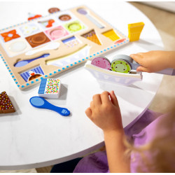 Set de joaca din lemn si puzzle magnetic Inghetata - Img 3