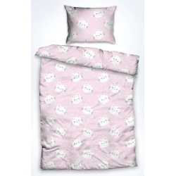 Set de pat single bumbac, 92 gsm, Cat - Img 2