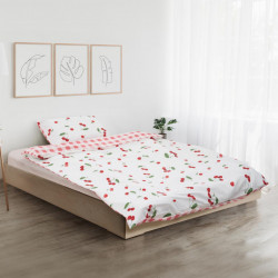 SET DE PAT SINGLE BUMBAC CHERRY - Img 1