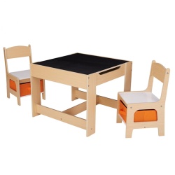 Set masuta si 2 scaune,lemn natur,U-Grow - Img 2