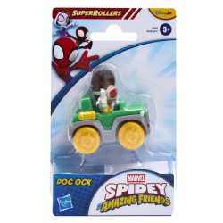 SPIDEY SI PRIETENII LUI UIMITORI MARVEL SUPER ROLLERS SET FIGURINA DOC OCK CU VEHICUL 5.5CM
