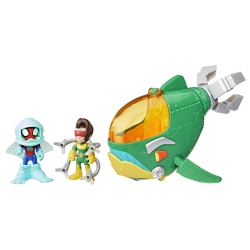 SPIDEY SI PRIETENII LUI UIMITORI MARVEL WATER WEBS SET SUBMARINUL DOC OCK CU FIGURINE SI ACCESORII - Img 9