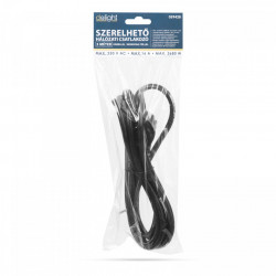 Ștecher cu clemă de plastic - cablu de 3 metri - 3 x 1,5 mm2 - negru - Img 3