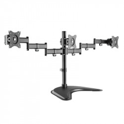 SUPORT de birou LOGILINK, pt 3 TV/monitor plat, diag. max 27 inch, rotatie, inclinare, pivotare, orizontala, verticala, totala, max 8 Kg x 3, "BP0051" - Img 1