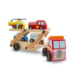 Transportor cu vehicule de urgenta Melissa and Doug - Img 1