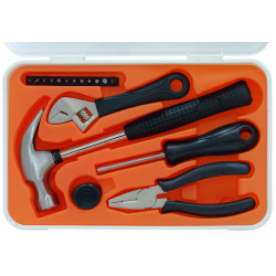 TRUSA scule SPACER contine 1 x ciocan, 1 x patent, 1 x surubelnita, 12 x capete surubelnita, 1 x cheie reglabila, 1 x protectie cauciuc ciocan, 1 x cutie transport si depozitare " SPT-HANDY-17" - Img 2