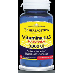 VITAMINA D3 NATURALA 3000UI 60CPS VEGETALE