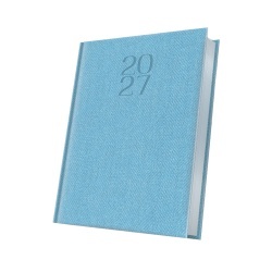 AGENDA DATATA A5 352PAG PREMIUM DELUXE BARD COPERTA PIELE SINTETICA ALBASTRU DESCHIS FOLIO ARGINTIU 2027