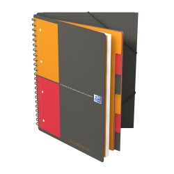 AGENDA ORGANIZATOR OXFORD INTERNATIONAL ORGANISER BOOK, A4+ 80F, HARTIE OPTIK 90G/MP, SPIRA DUBLA, SCRIBZEE, COPERTA PP, PEFC, MARGINI DUBLE SI ANTET, MICROPERF SI 4 PERF, 6 SEPARATOARE REPOZ, 3 CLAPE SPATE, INCHIDERE ELASTIC, PATRATELE, CULOARE GRI