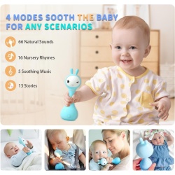 Alilo Smarty Bunny - Iepuras interactiv pentru bebelusi, albastru, RO/EN - Img 4