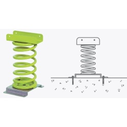 Balansoar pe arc pentru copii Elefant, HDPE, cu prindere pe beton KBT - Img 2