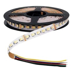BANDA LED 24V SMD5050 24W/M 120LED/M 3IN1 IP20 5M - Img 1