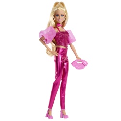 BARBIE DELUXE STYLE PAPUSA BARBIE TINUTA ROZ METALIZAT - Img 4
