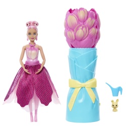 BARBIE PETAL POP SET PAPUSA BARBIE LALEA ROZ SI ACCESORII - Img 2