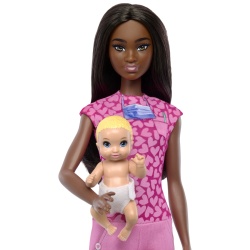 BARBIE SET DE JOACA PAPUSA BARBIE BRUNETA FACE CARIERA PEDIATRU - Img 7