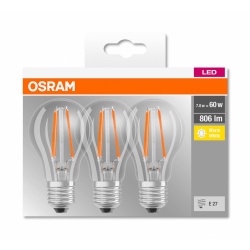 BASECLA60 6,5W/827 230V FIL E27 FS3OSRAM
