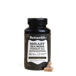 Better Alt Shilajit Sea Moss, Formula De Shilajit Cu Alge Marine, Ashwagandha Si Tongkat Ali, 120 Cps - Img 2