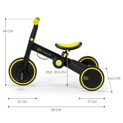 BICICLETA DE ECHILIBRU / TRICICLETA KINDERKRAFT 4TRIKE, BLACK VOLT - Img 3