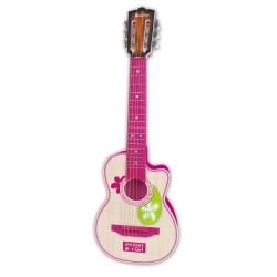 BONTEMPI CHITARA DE LEMN CU 6 CORZI ROZ - Img 2
