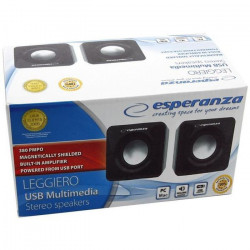 Boxe stereo pasive 6W RMS, USB, 4 Ohmi, control volum, Esperanza - Img 4