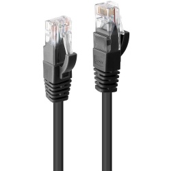 Cablu Lindy 2m Cat.6 U/UTP, Black - Img 1