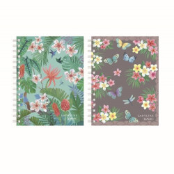 Caiet a5 100 file, cu spira, patratele, ladylike motive asortate