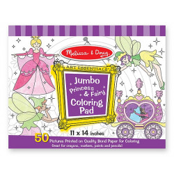 Caiet jumbo cu desene pentru colorat Printese si zane Melissa and Doug - Img 2