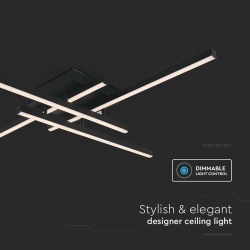 CANDELABRU LED DIMABIL 38W 3000K 85X85X10.5CM - NEGRU - Img 5