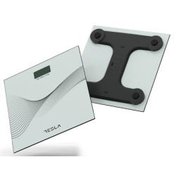 Cantar corporal Tesla BS103W, 180kg, baterii 2xAAA30x30cm, Alb