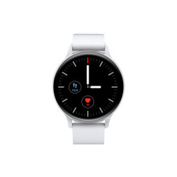 CANYON Badian SW-68, Smartwatch, Realtek 8762CK, 1.28''TFT 240x240px; RAM : 160KB, Lithium-ion polymer battery, 3.7V 190mAh Include, Silver Zinc alloy middle frame + plastic bottom case+ white Silicone strap + silver strap buckle, 44.9x 10.9mm, strap: 20x