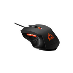 CANYON Star Raider GM-1 Optical Gaming Mouse with 6 programmable buttons, Pixart optical sensor, 4 levels of DPI and up to 3200, 3 million times key life, 1.65m PVC USB cable,rubber coating surface and colorful RGB lights, size:125*75*38mm, 115g