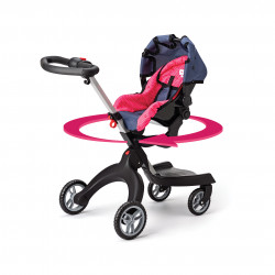 Carucior pentru papusi modern, scaun auto - Pisici Chichi, 2 in 1 - Img 1