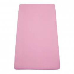 Cearceaf pat cu elastic 90x200 cm roz - Img 3
