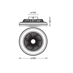 CEILING FAN MURLAN 490 43W CCTRGB OSRAM - Img 3
