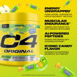 Cellucor C4 Original Pre-workout Jolly Rancher Green Apple, Formula Pre-workout Cu Aroma De Mar Verde, 174 G - Img 4